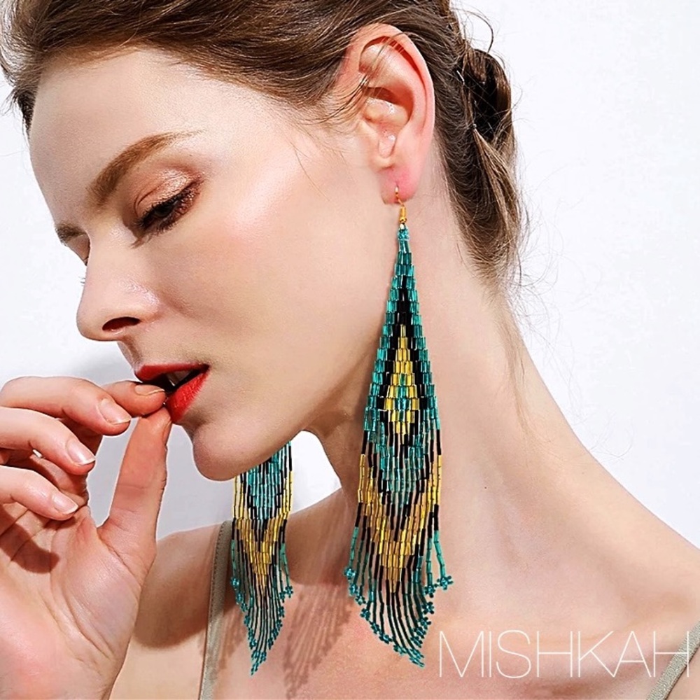Restocked🎉Boho Vintage Multicolor Bead Earrings